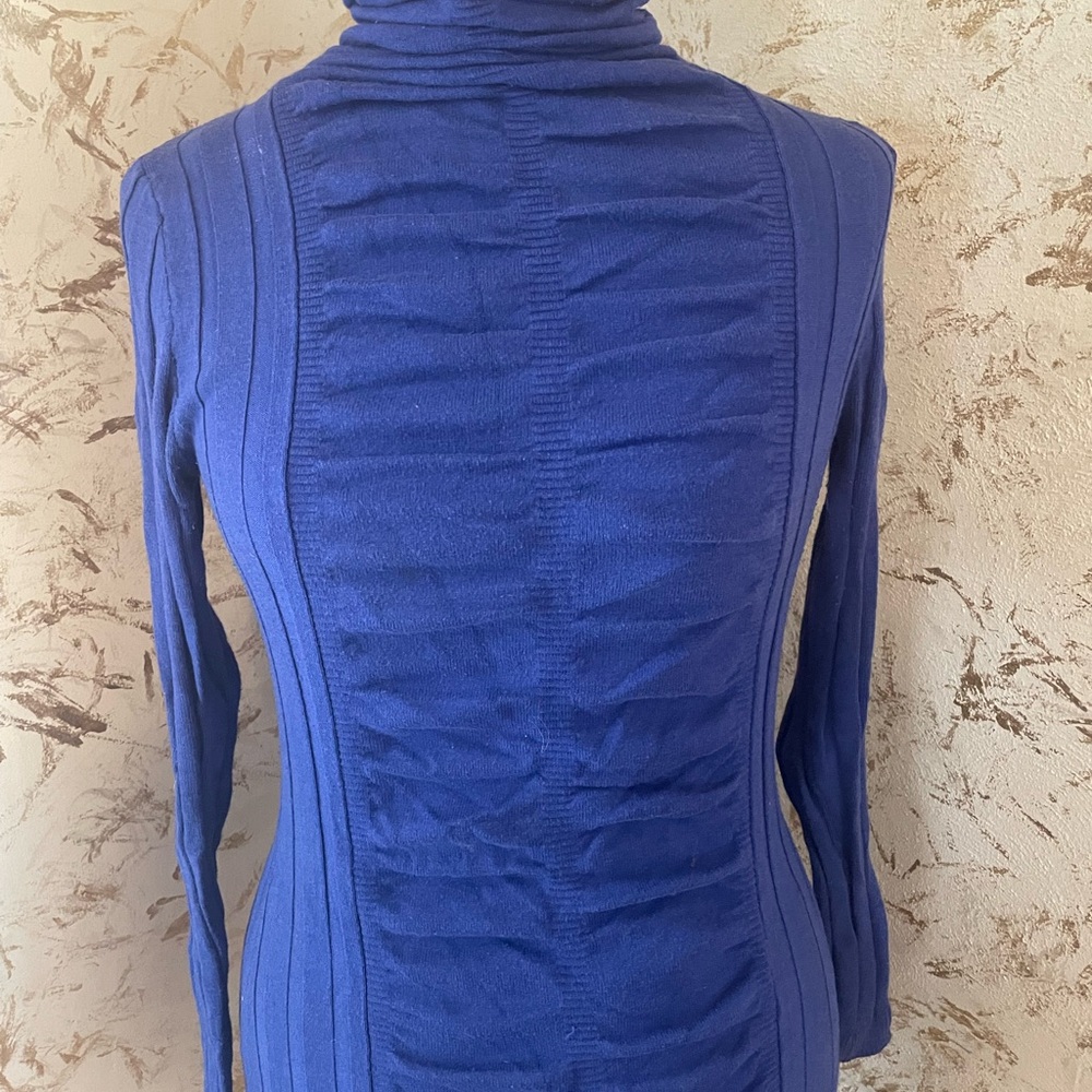 Blue Turtleneck Sweater